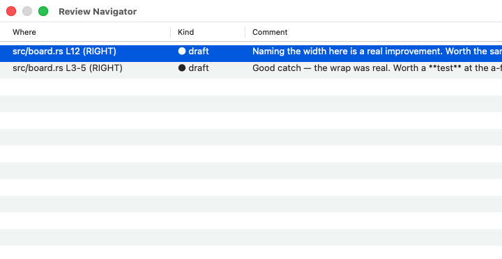 The review navigator