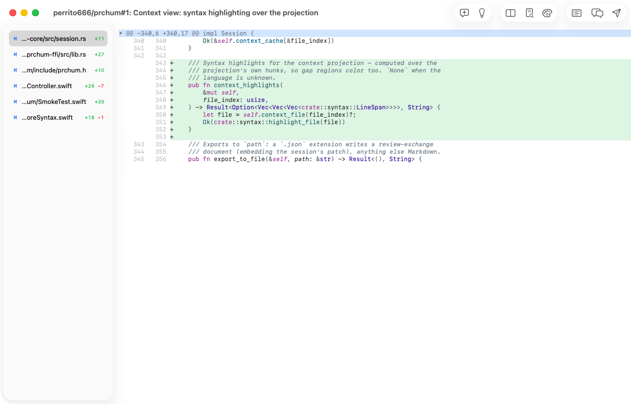 A pull request